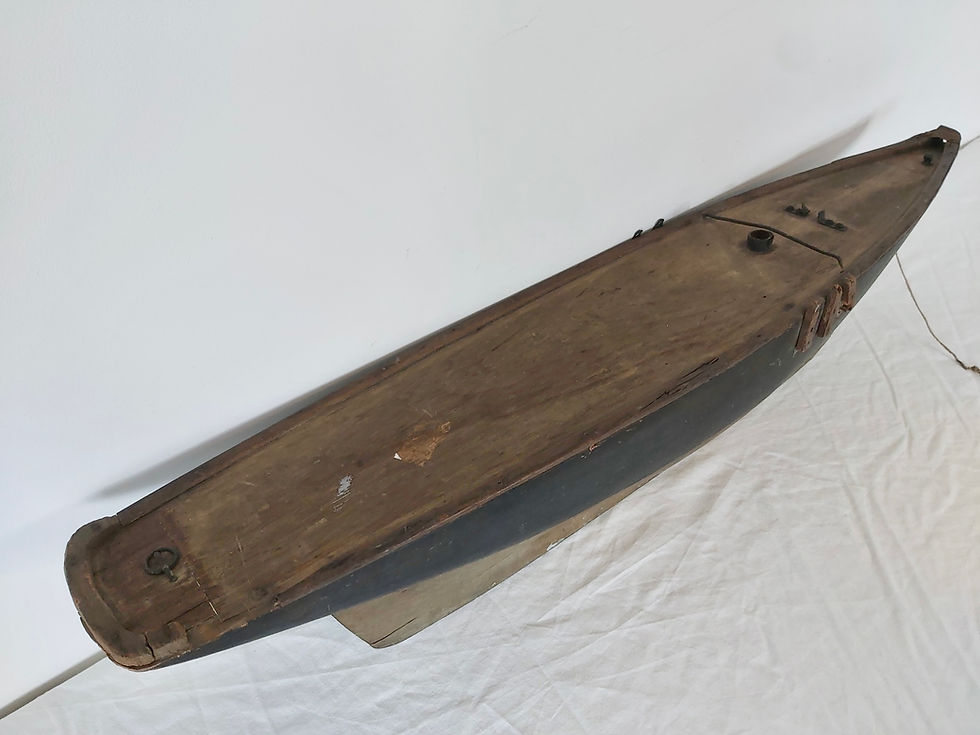 Thumbnail: 19th Century long keel hull "Sunbeam" for display or restoration -Sold