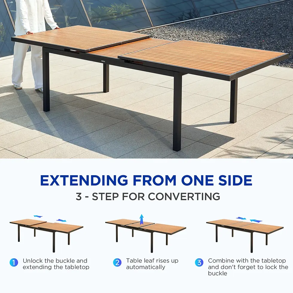 Thumbnail: HIGOLD Heck Outdoor Extension Dining Set for 10 Person