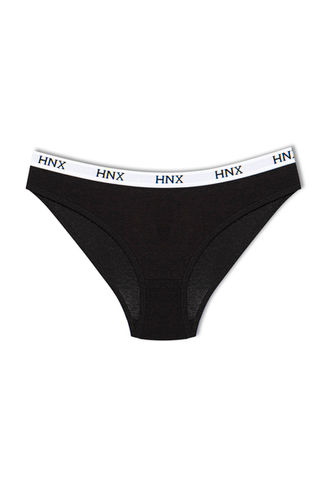 Pamuklu, HNX yazılı lastikli, slip kadın külot.