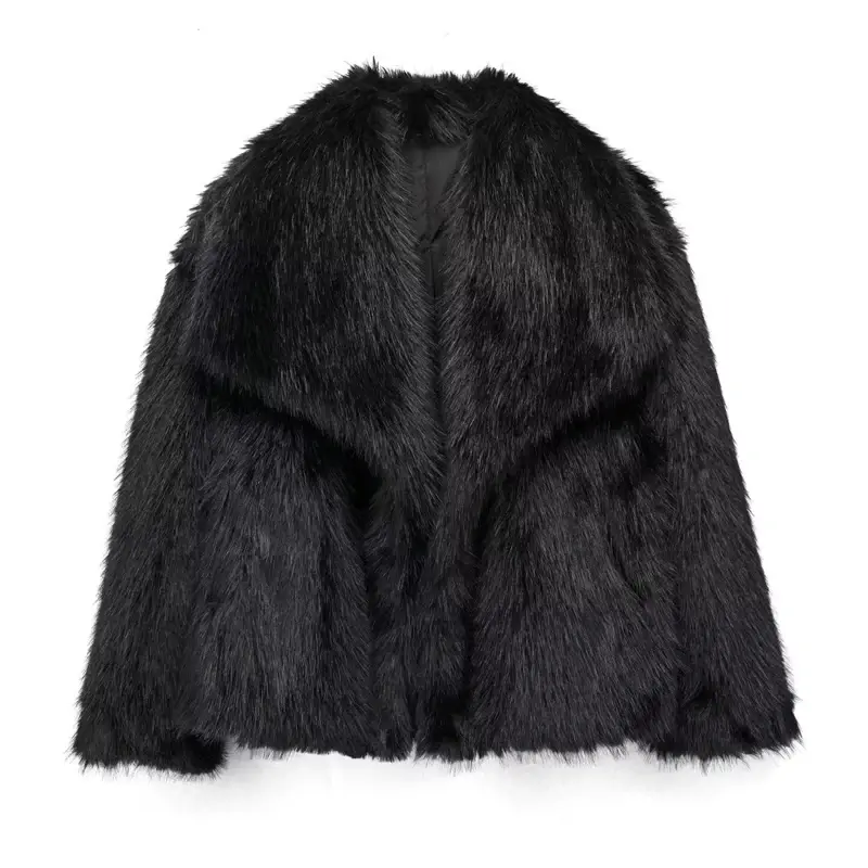 Thumbnail: MUJER Faux Fur Coat Plush Fluffy Women's Jacket 2025 Woman Autumn Winter New in 