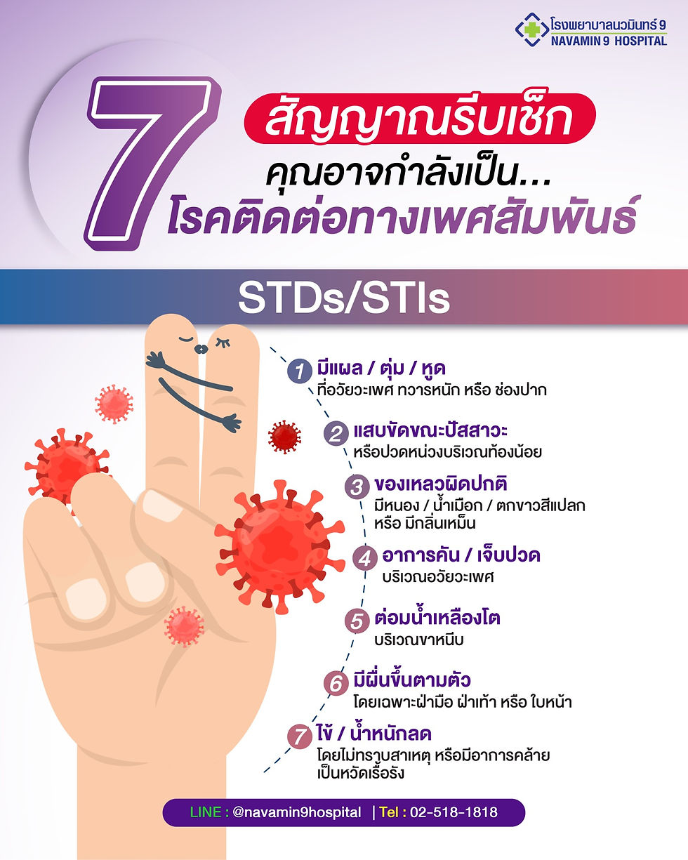 7 สัญญาณรีบเช็ก คุณกำลังเป็นโรคติดต่อทางเพศสัมพันธ์ (STDs/STIs)