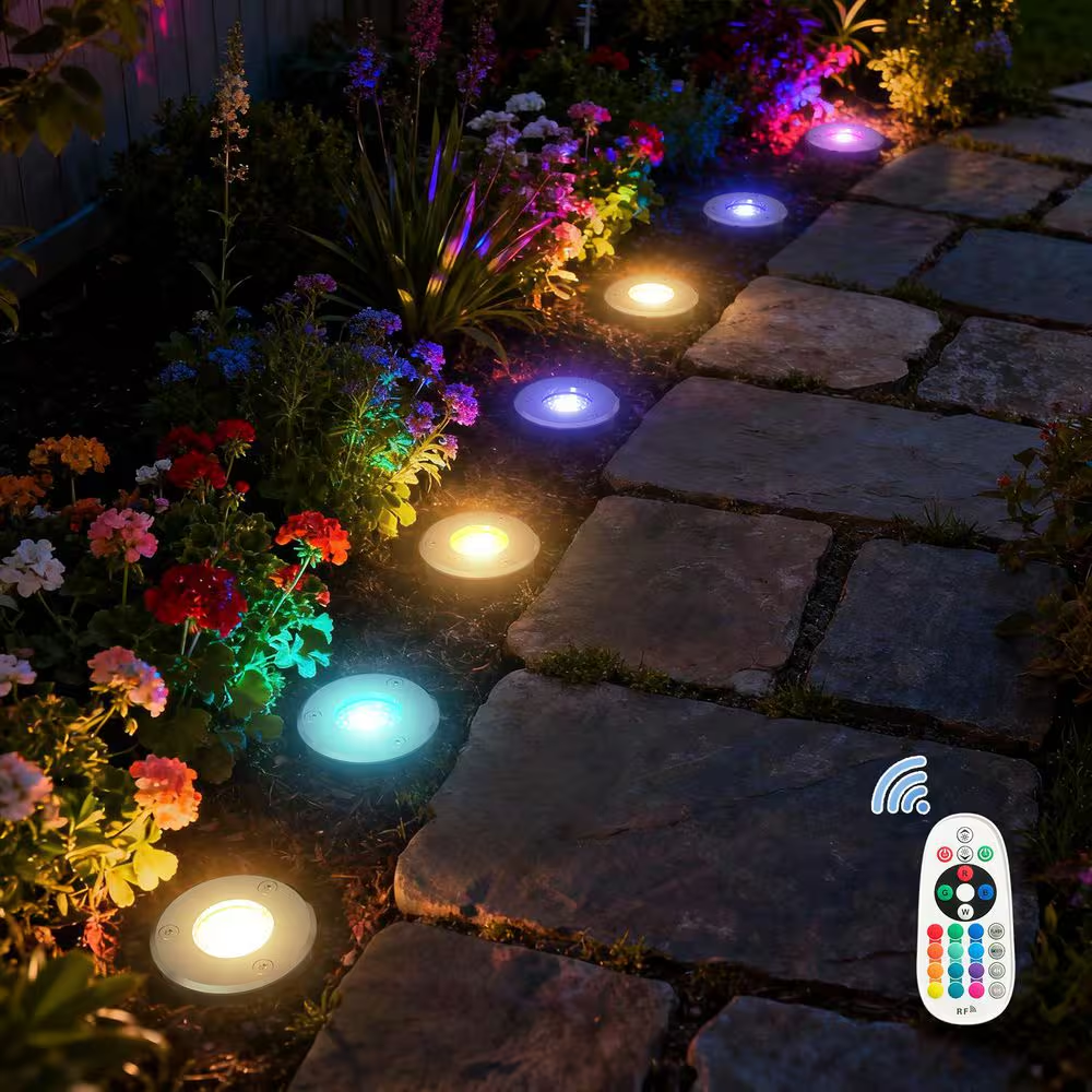 300 Lumens Black 12V RGB Low Voltage Waterproof Integrated LED Spotlight,Pathway