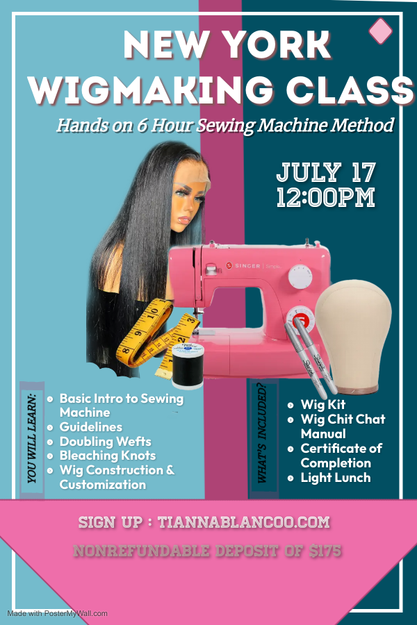 Hands On Wigmaking Course (Sewing Machine Method NEW YORK)