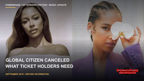Victoria Monét in a white top beside a separate portrait of Alicia Keys wearing purple and holding a white orchid over one eye.