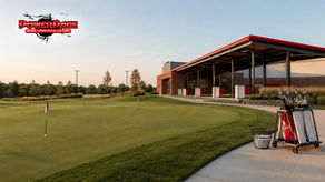 Conceptual collegiate golf performance facility used as a PowerPage editorial illustration