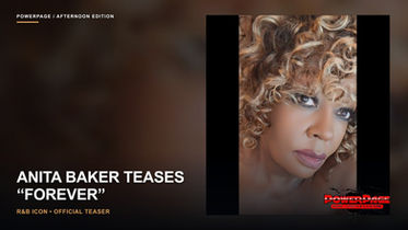 Close portrait of Anita Baker with blonde curls from her official Forever teaser