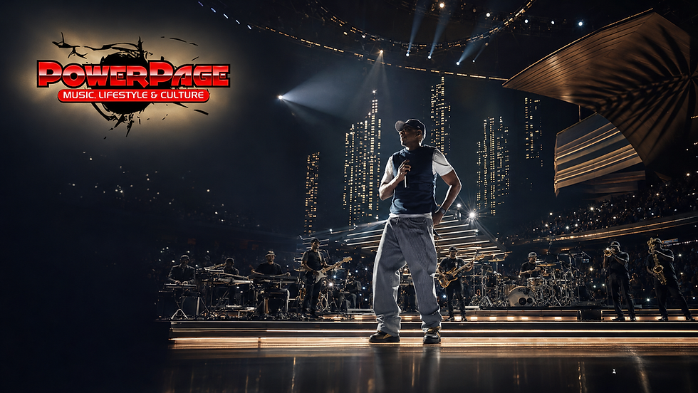 JAY-Z performing inside a premium global concert environment inspired by New York, London and Los Angeles.