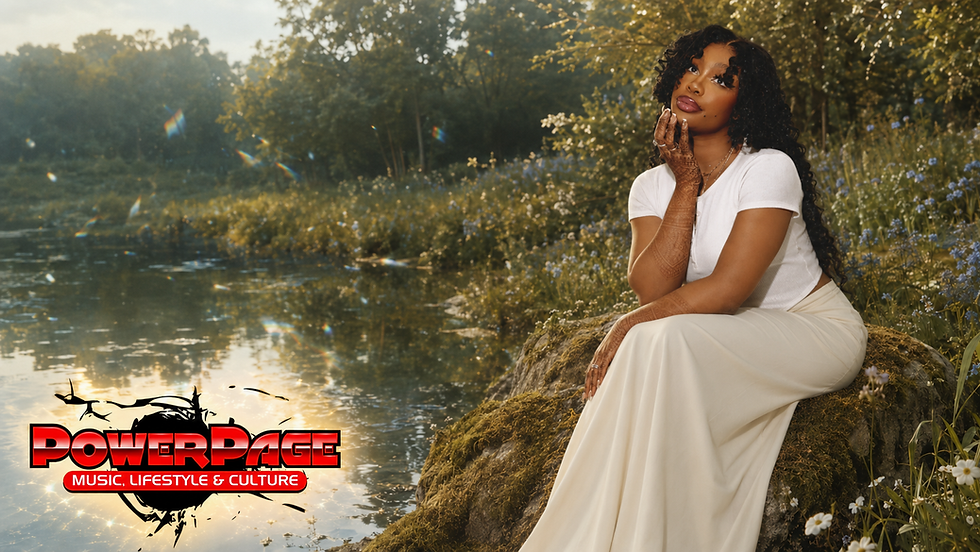 SZA in a reflective dreamlike landscape celebrating the Diamond certification of “Good Days.”