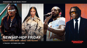 Quavo, Yung Miami, Drake and Don Toliver, from left to right.