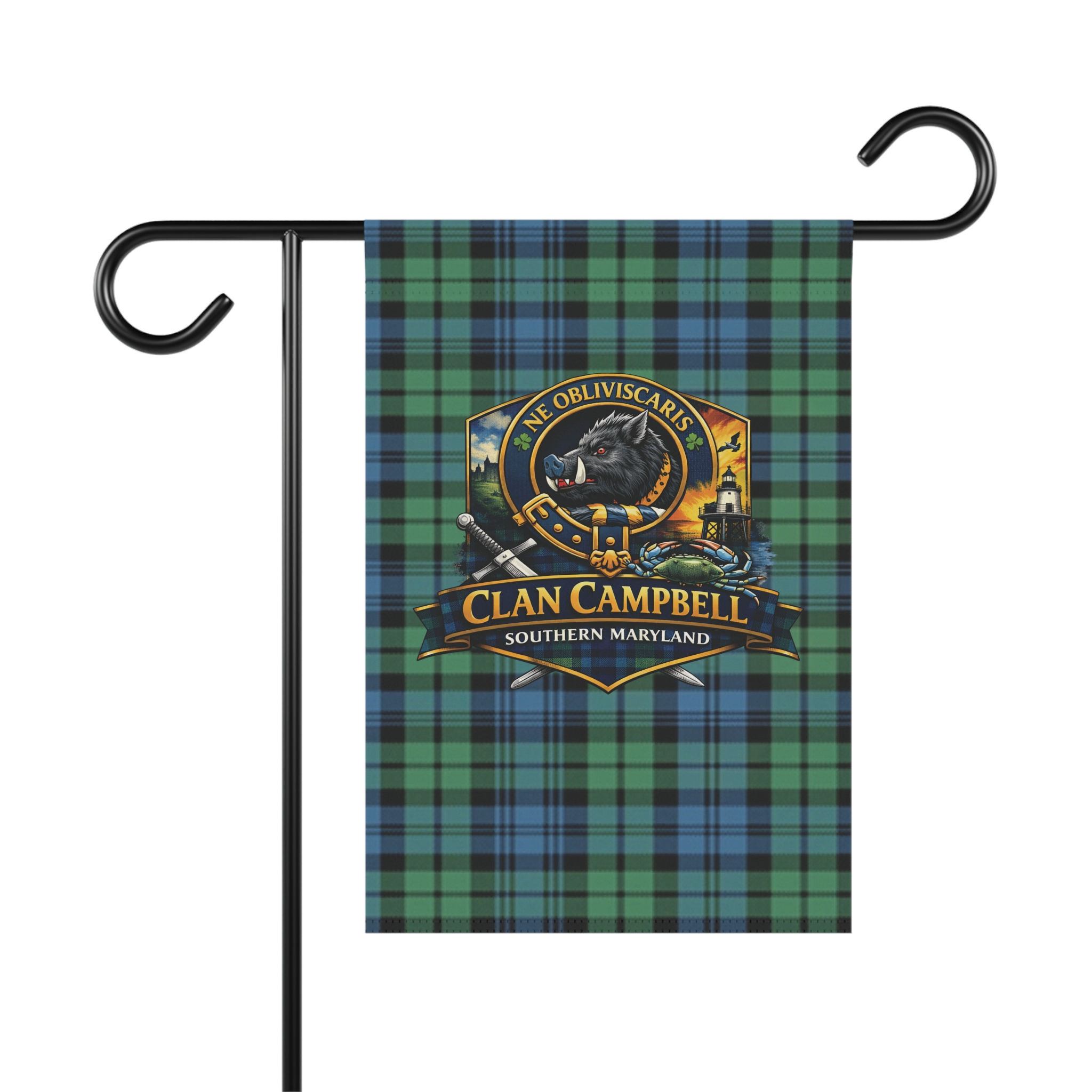 Clan Campbell SOMD Tartan Garden Flag 