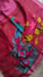 Silk Linen Peacock Pallu Saree