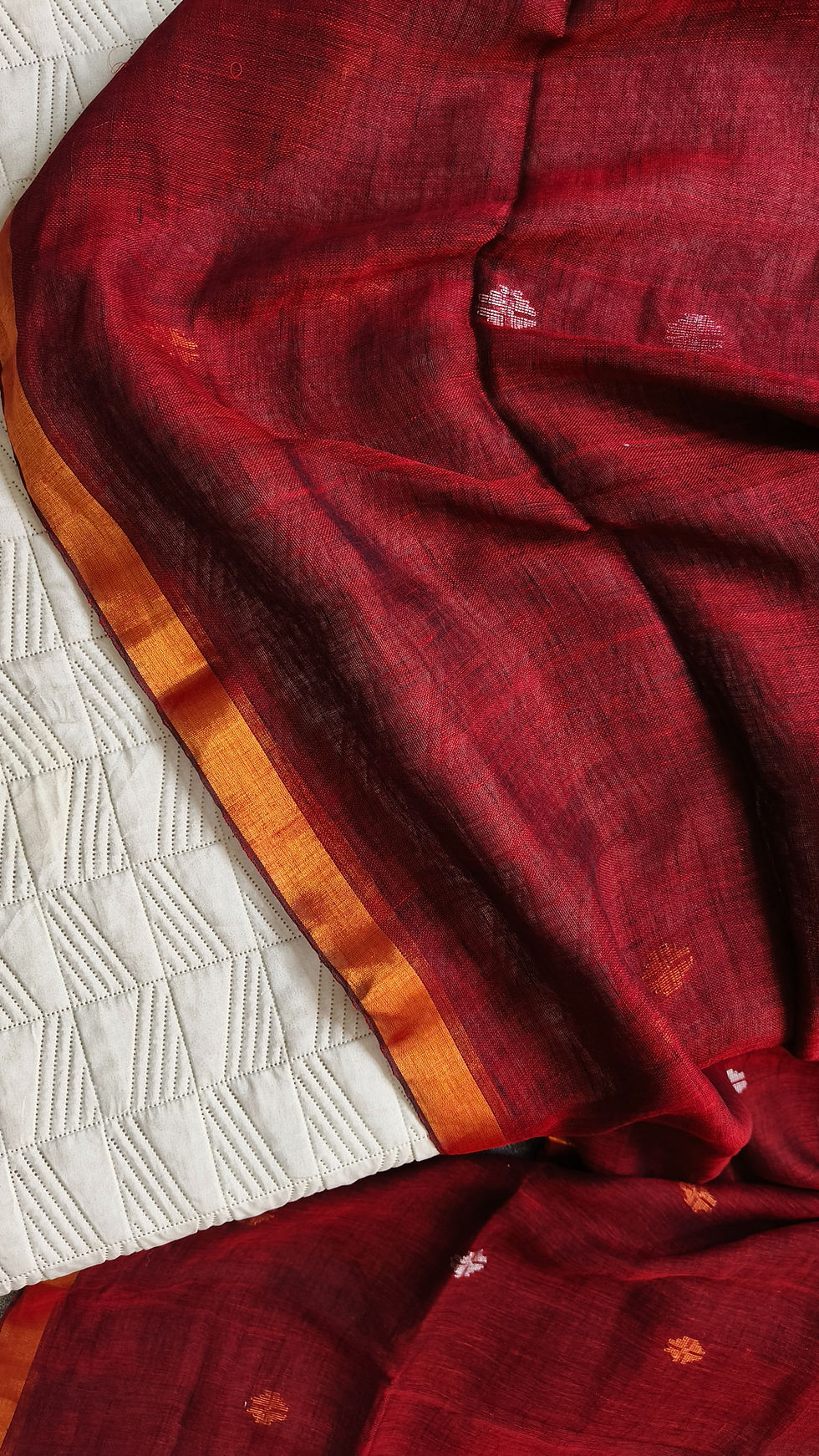 Thumbnail: Premium Linen Jamdani Saree for summers
