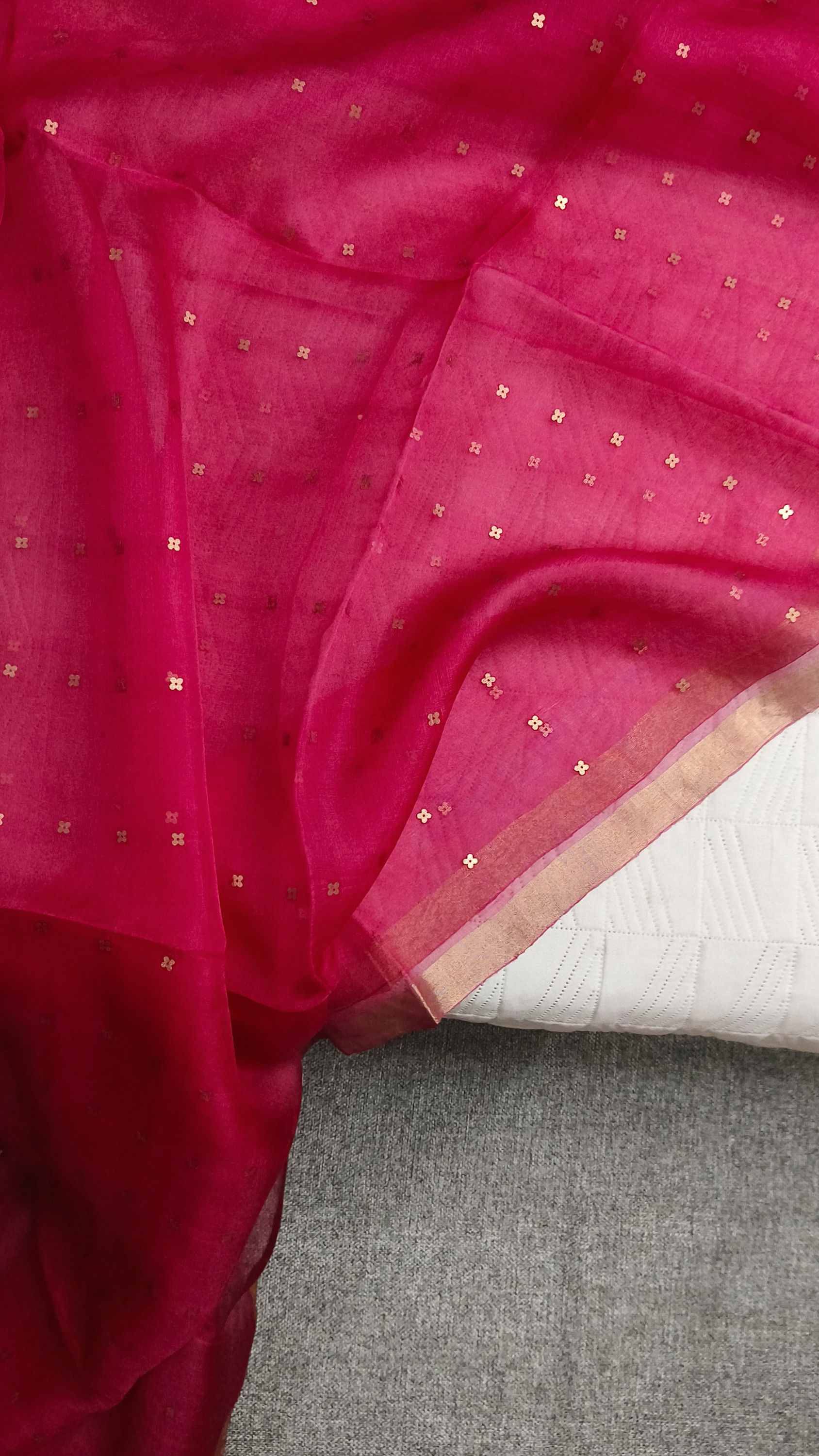 Muslin Silk Saree Paithani Jamdani Bottle Pink Paithani Pallu