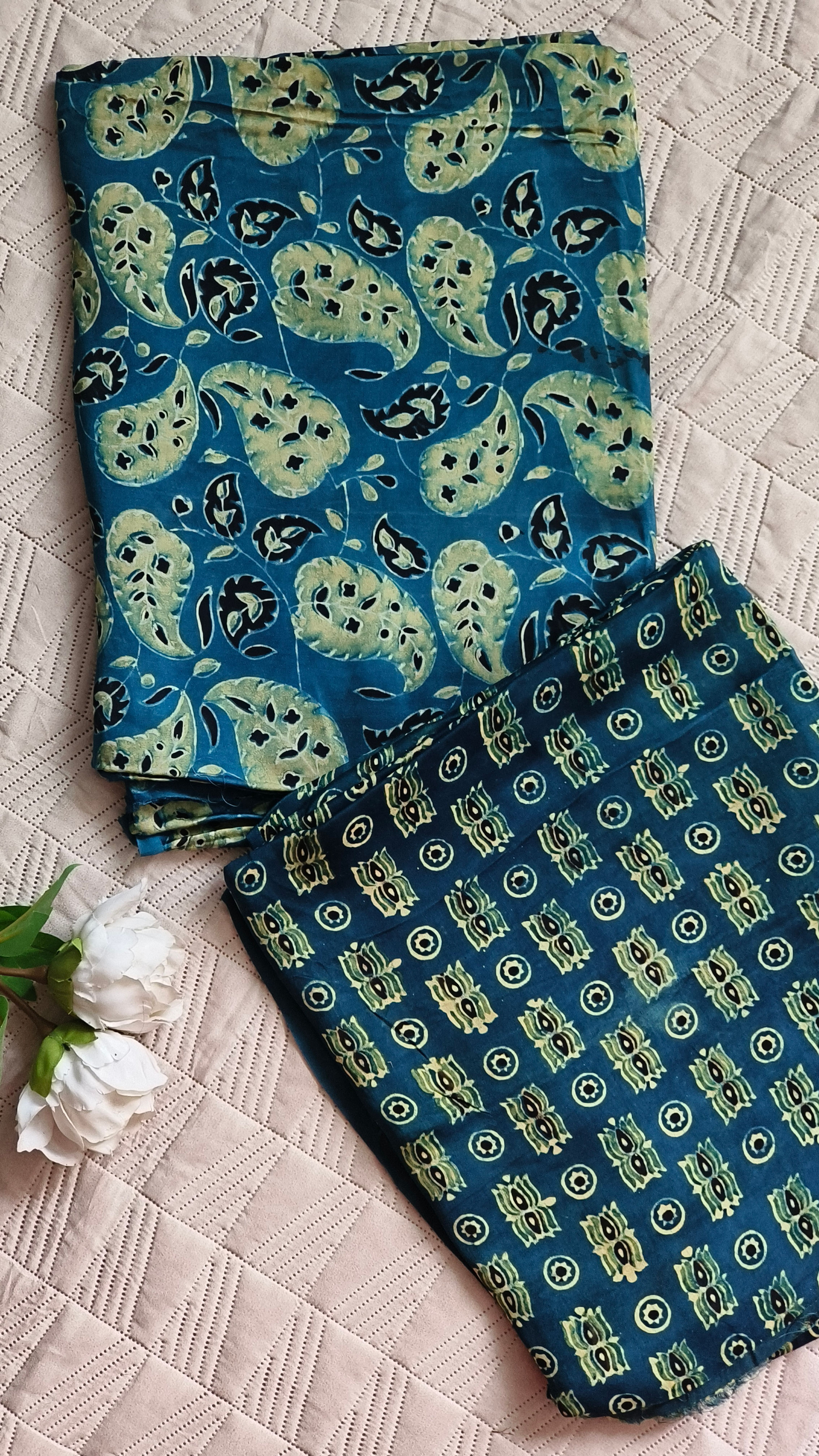 ajrakh modal silk co-ord sets fabric