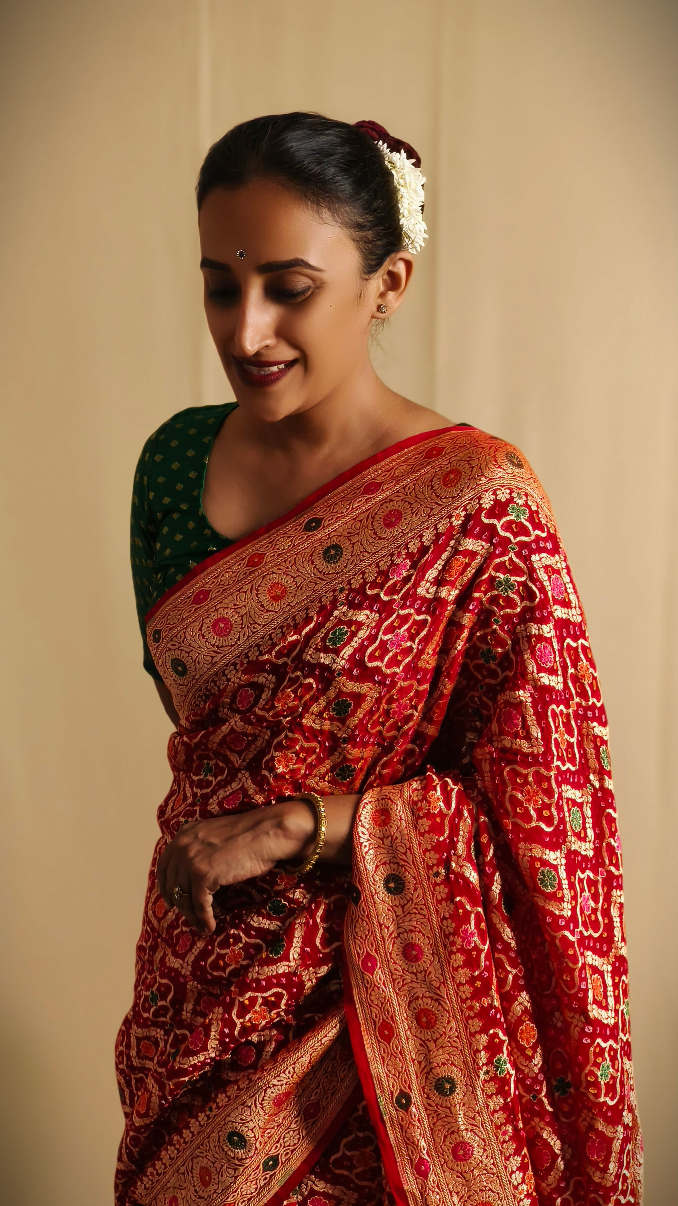 Banarasi Bandhej Saree