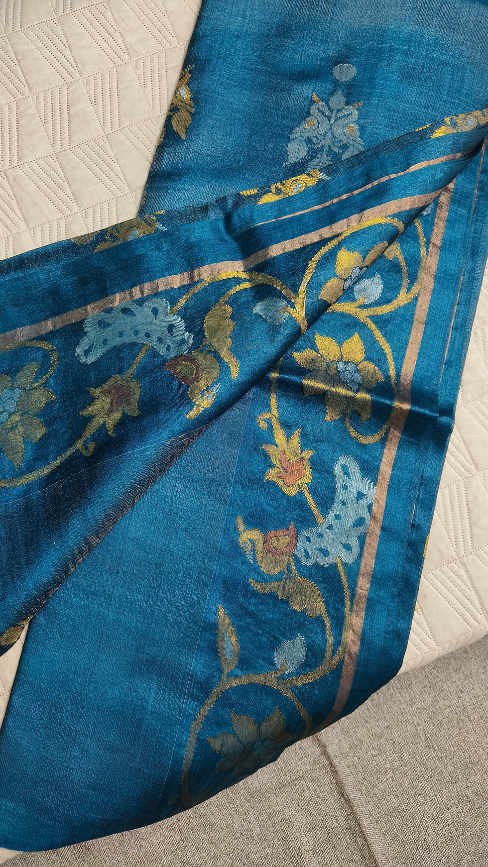 Tussar Silk Jamdani Saree