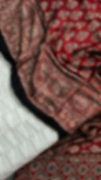 Red Ajrakh Modal Silk Saree