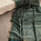 Thumbnail: Handwoven silk linen saree with emerald striped weave