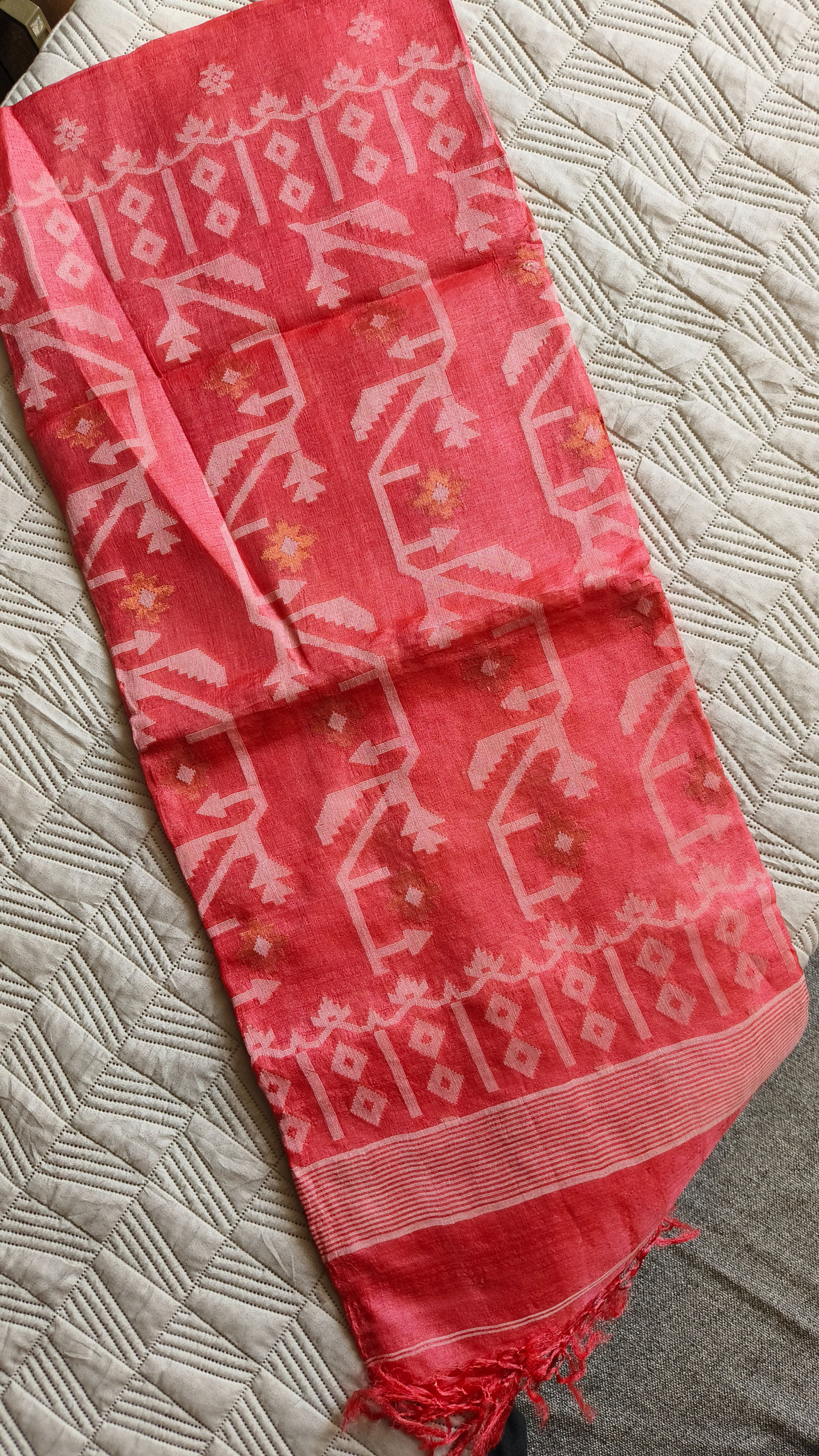 Tussar Silk Jamdani Saree