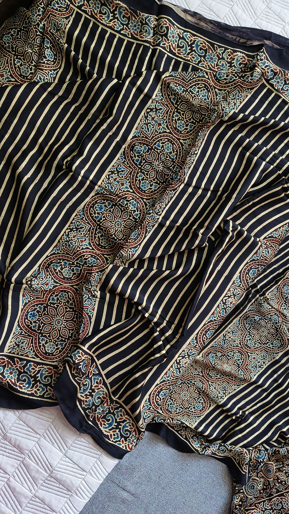Thumbnail: Ajrakh Modal Silk Saree