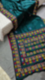 Handcrafted Kathiawadi work saree featuring traditional folk embroidery from Gujarat