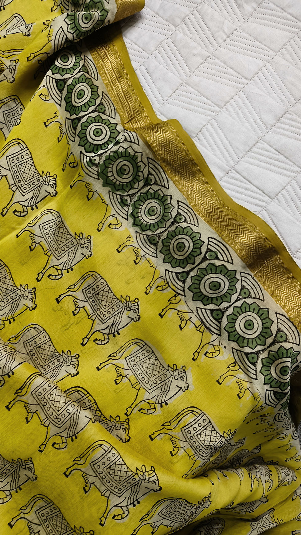 Thumbnail: Maheshwari Cotton Silk Saree – Handblock Print Summer Saree