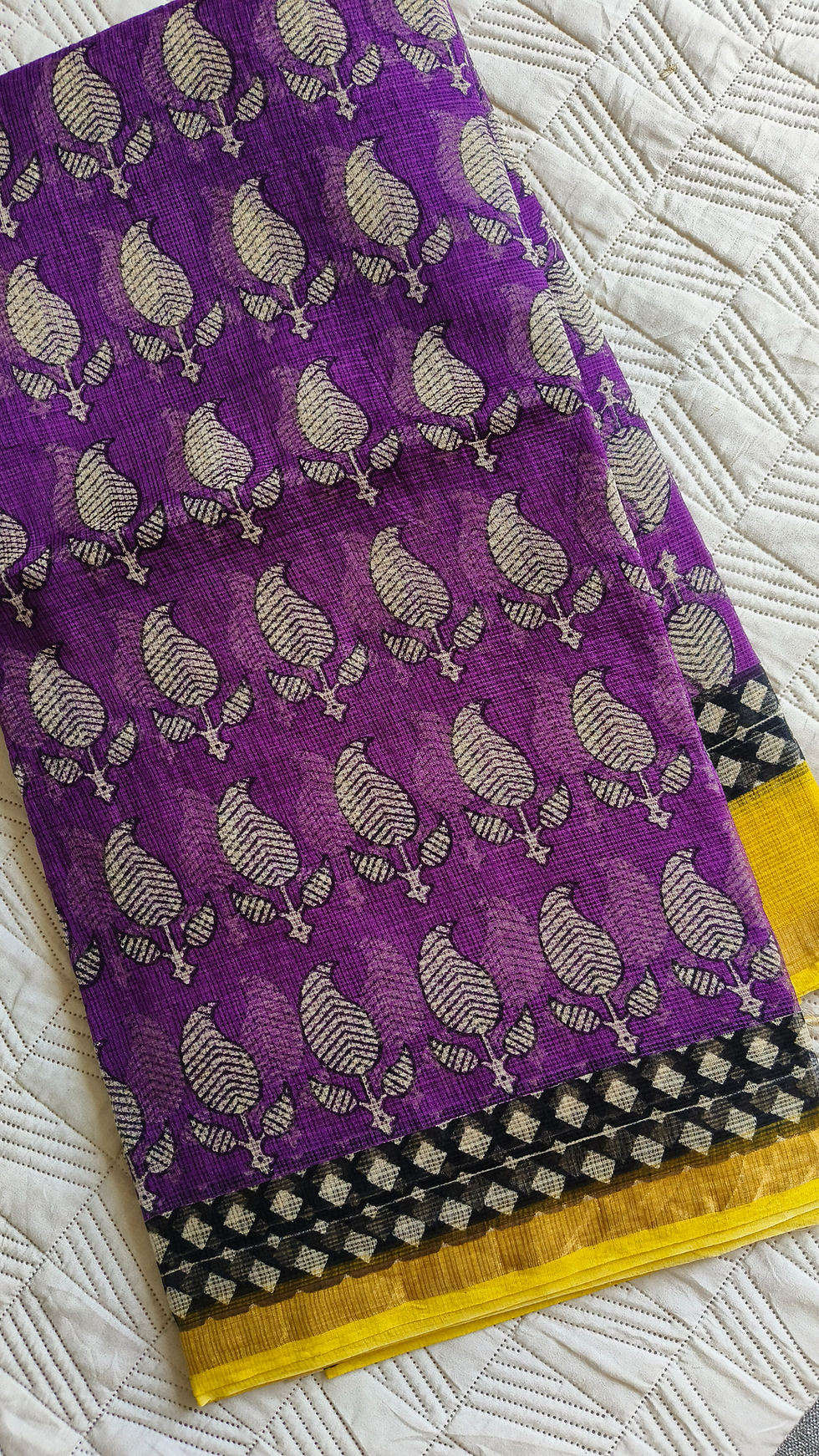 Dabu and Bagru handblock printed Kota cotton sarees for summers