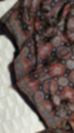 Black Ajrakh Modal Silk Saree