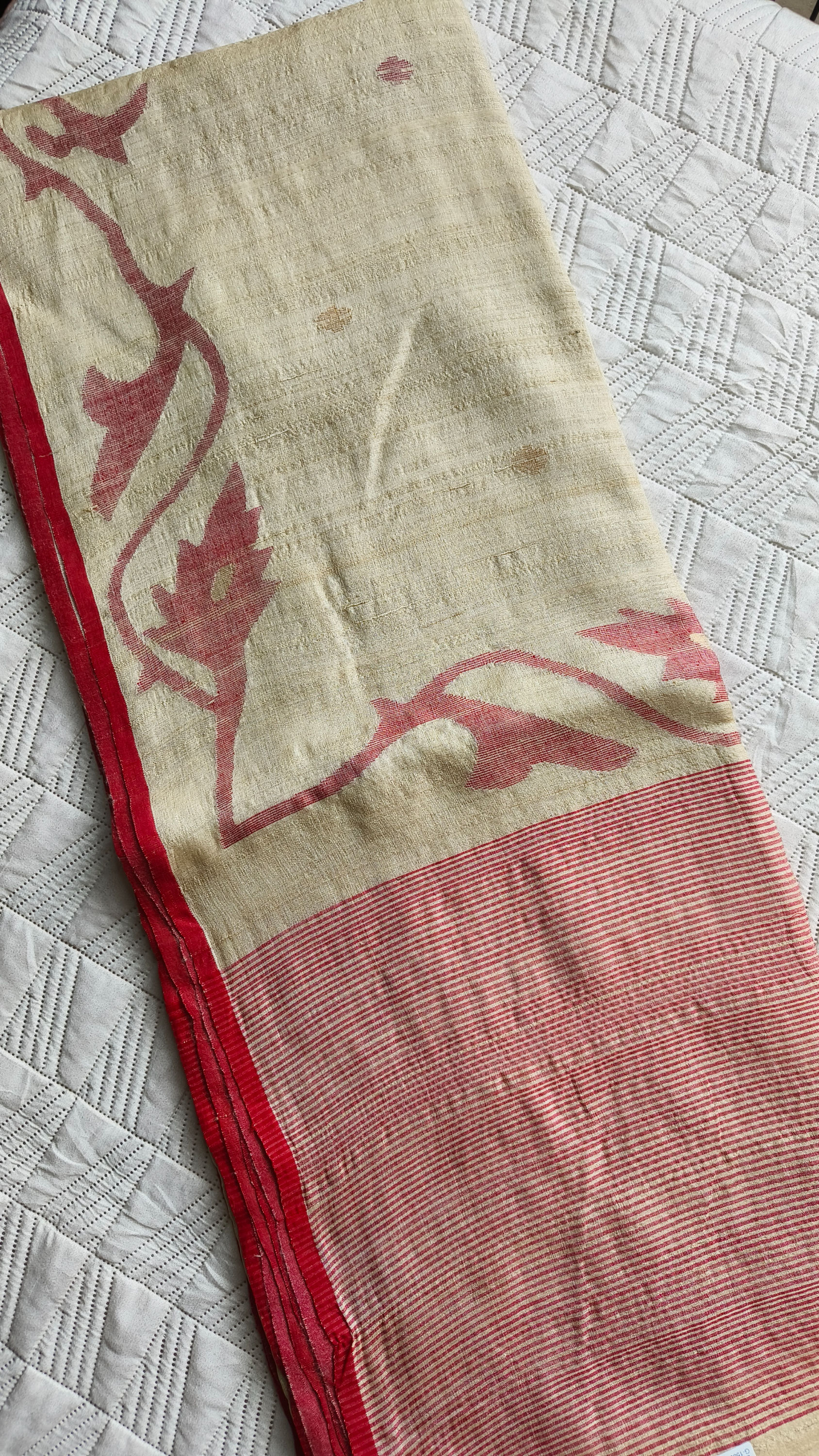 Tussar Silk Jamdani Saree