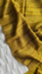 Pure Matka Silk Saree with Handwoven Muslin Silk Jamdani Pallu- Olive Yellow