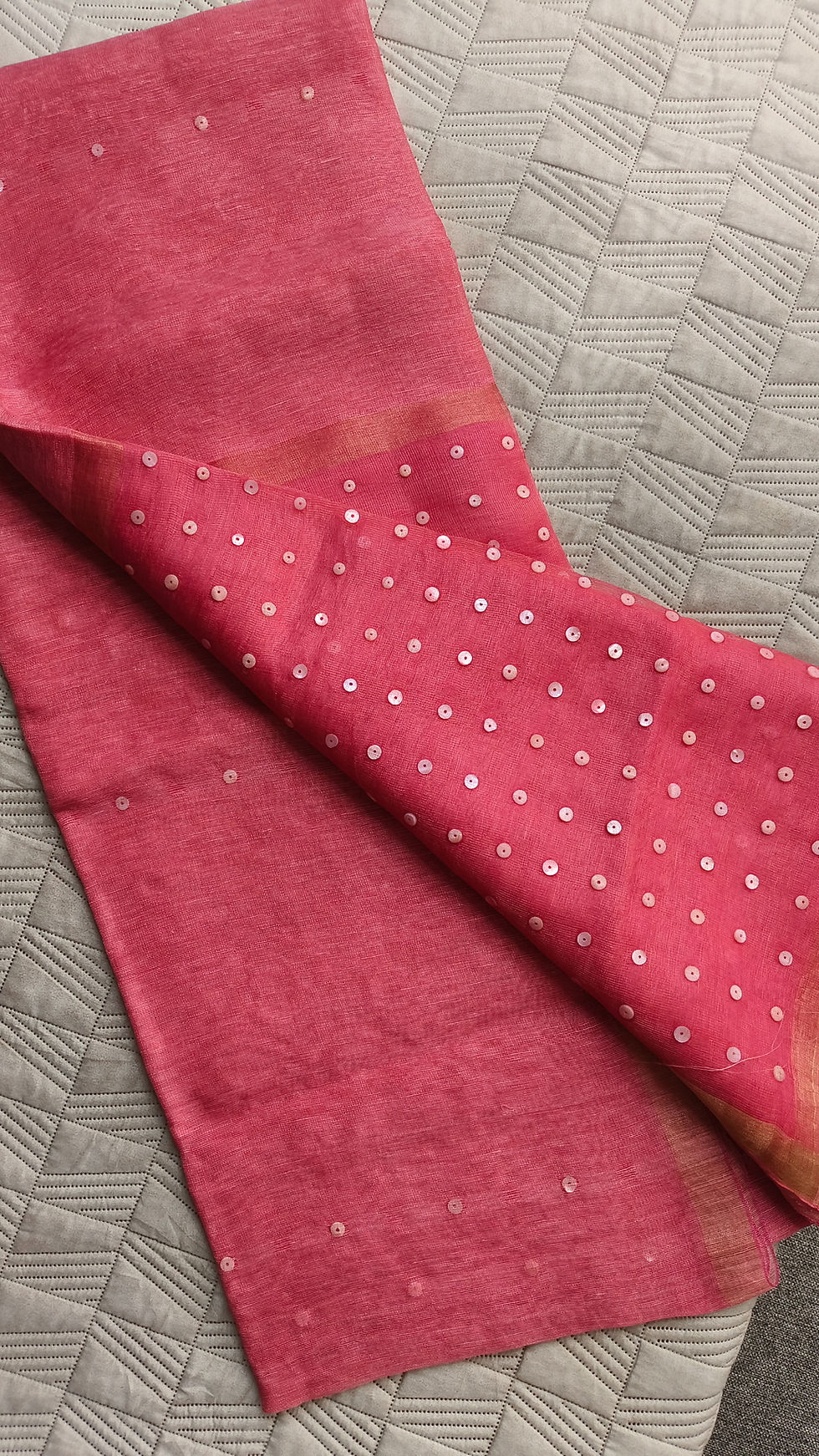 Thumbnail: Tissue Silk Linen Handloom Saree