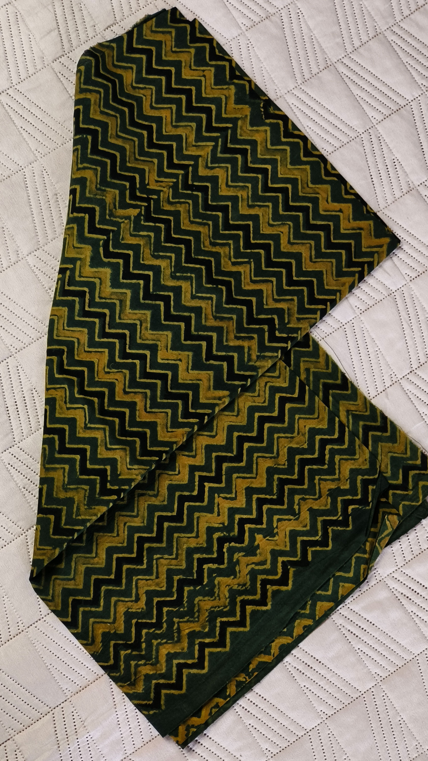 Hand Block Printed One Meter Blouse Fabric