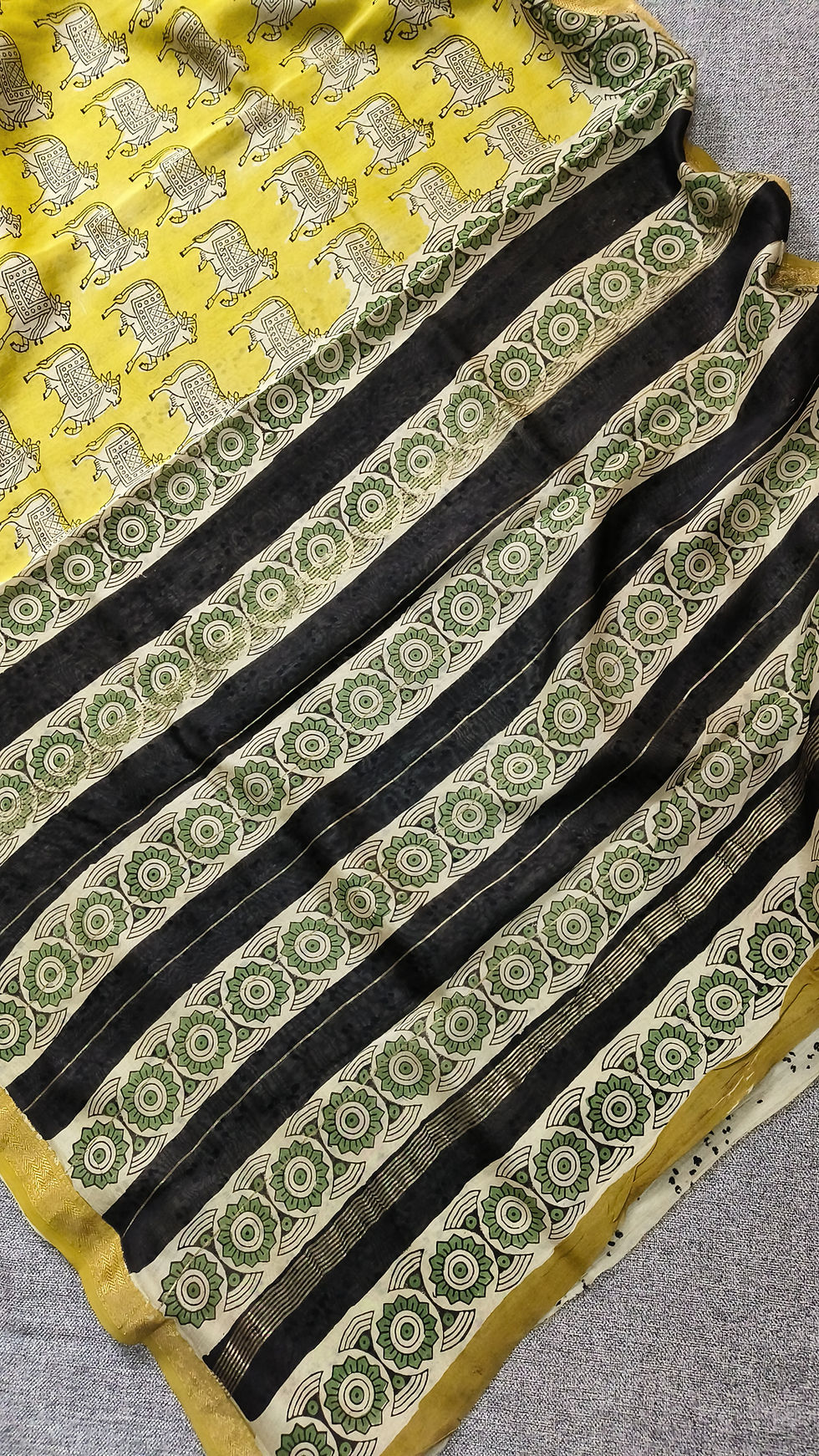 Thumbnail: Maheshwari Cotton Silk Saree – Handblock Print Summer Saree