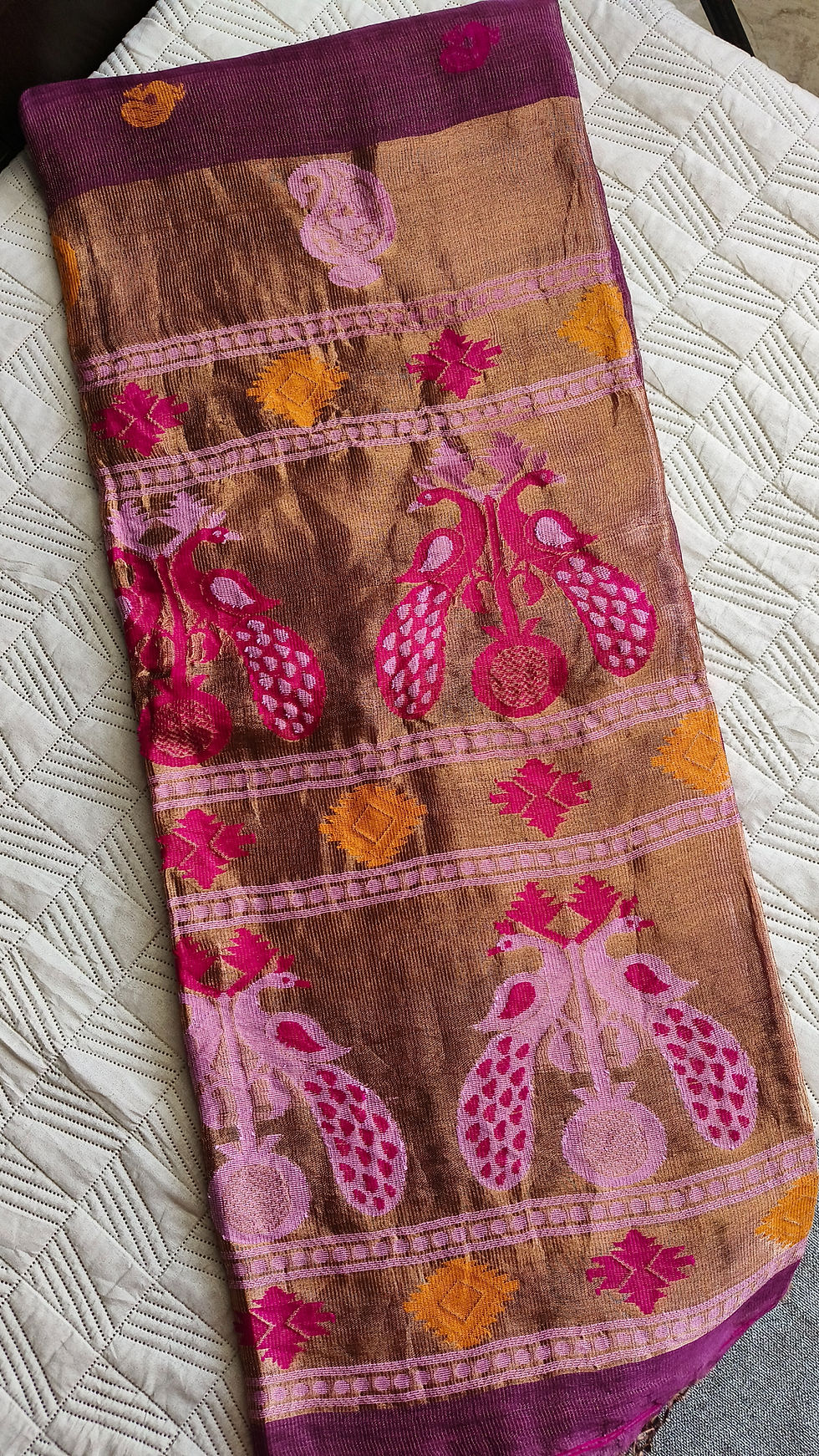 Paithani Pallu Silk Linen Saree