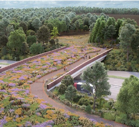 Figure 3- design of Cockrow Bridge in Surrey, UK - currently under construction