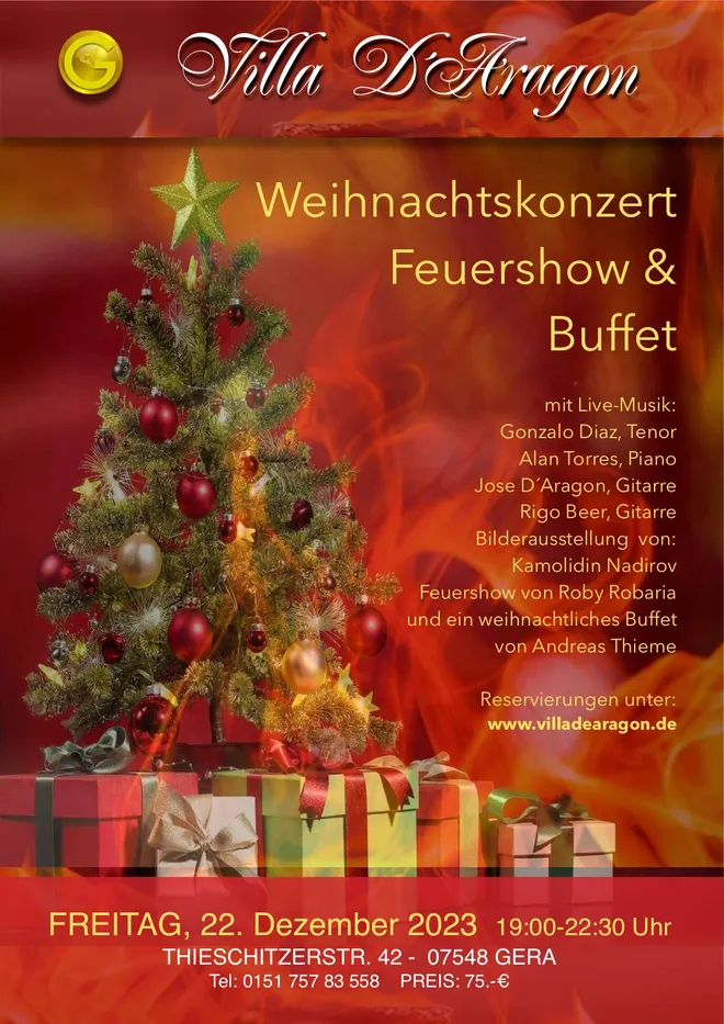 WEIHNACHTSFEST MIT BUFFET - FEUERSHOW UND MUSIK