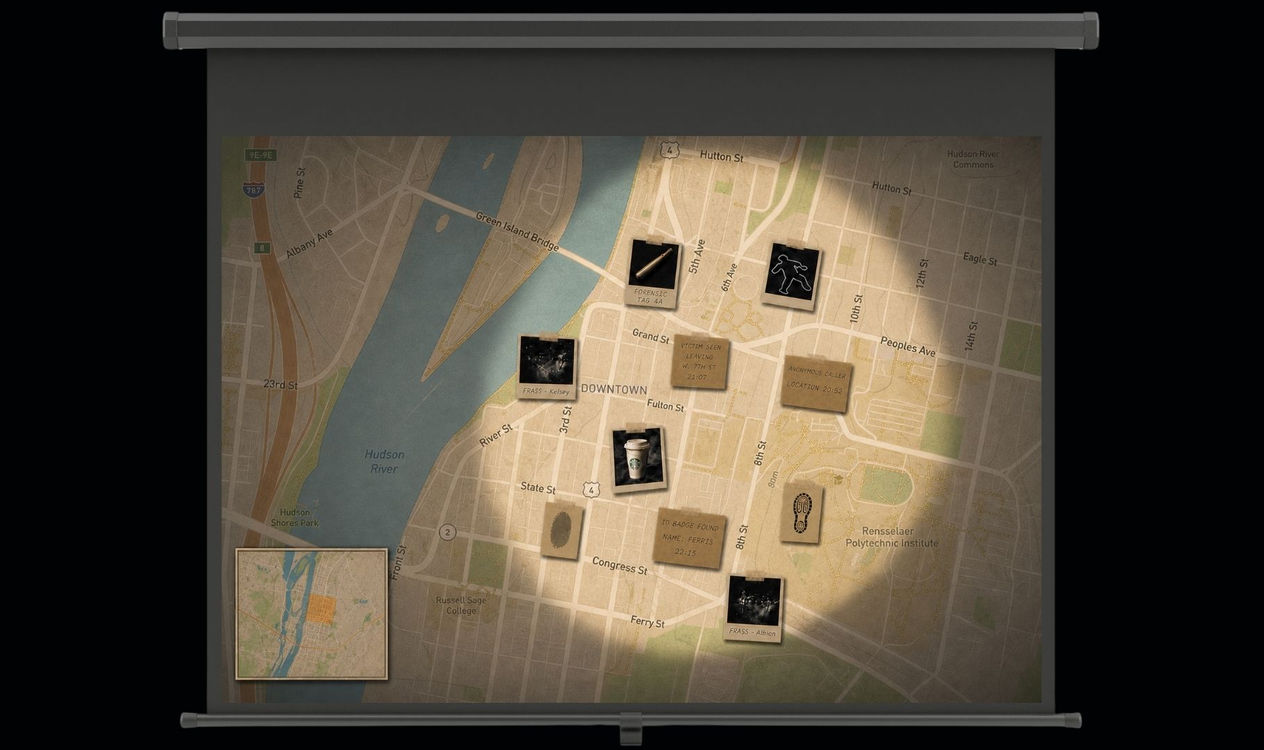 Walking map of Troy with numbered locations near downtown landmarks and public spaces.