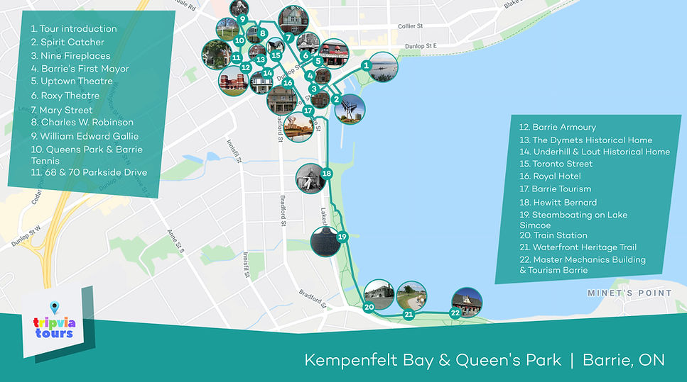 barrie kempenfelt bay walking tour