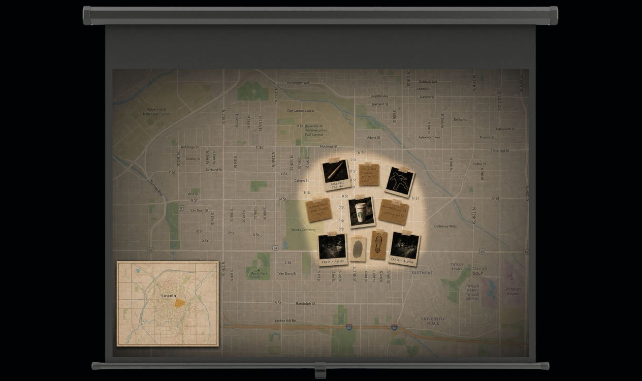 Walking map of Lincoln with numbered locations near downtown landmarks and public spaces.