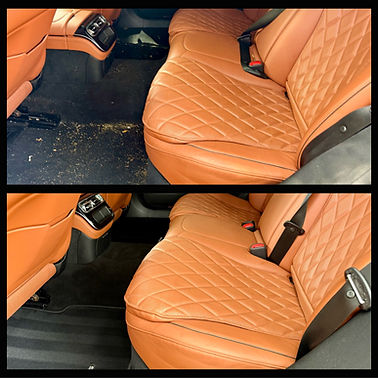 Mercedes S580 Rear Seats Before and After by Nix Mobile Detail