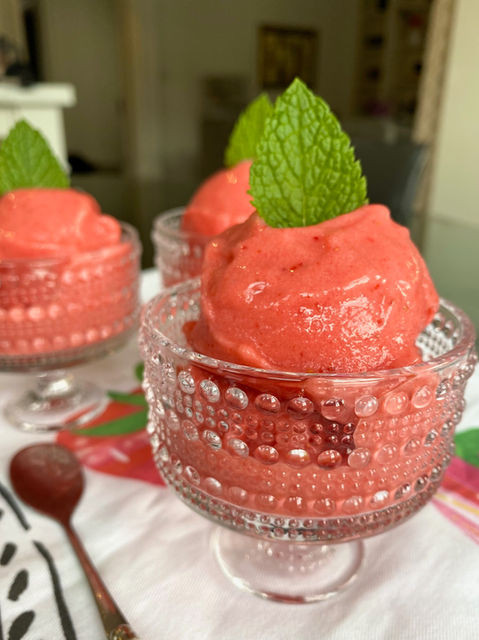 Strawberry sorbet
