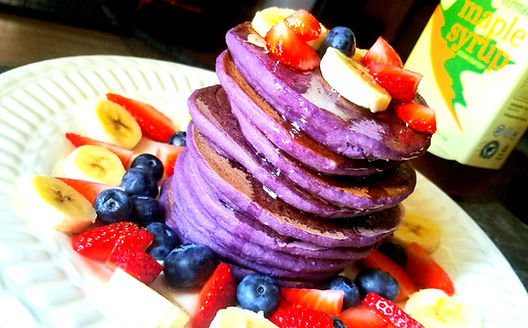 Ube Pancakes (Purple Yam Pancakes)