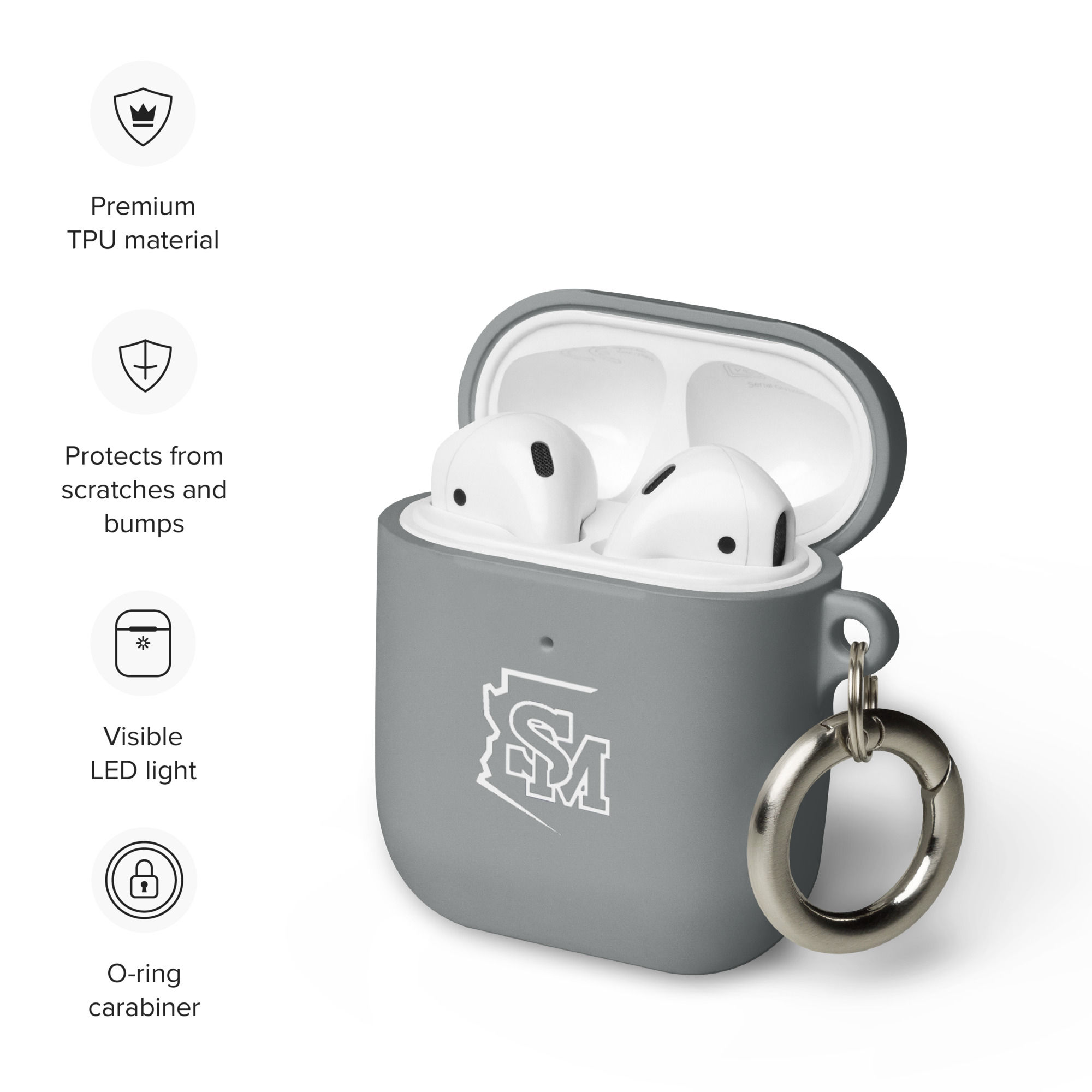 Gray Rubber Case for AirPods®  