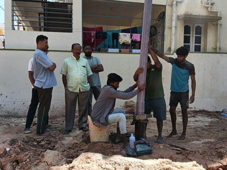 Borewell Filter Pipe Installation at Thindlu, Vidyaranyapura, Bangalore – Sri Annapoorneshwari Pump Service