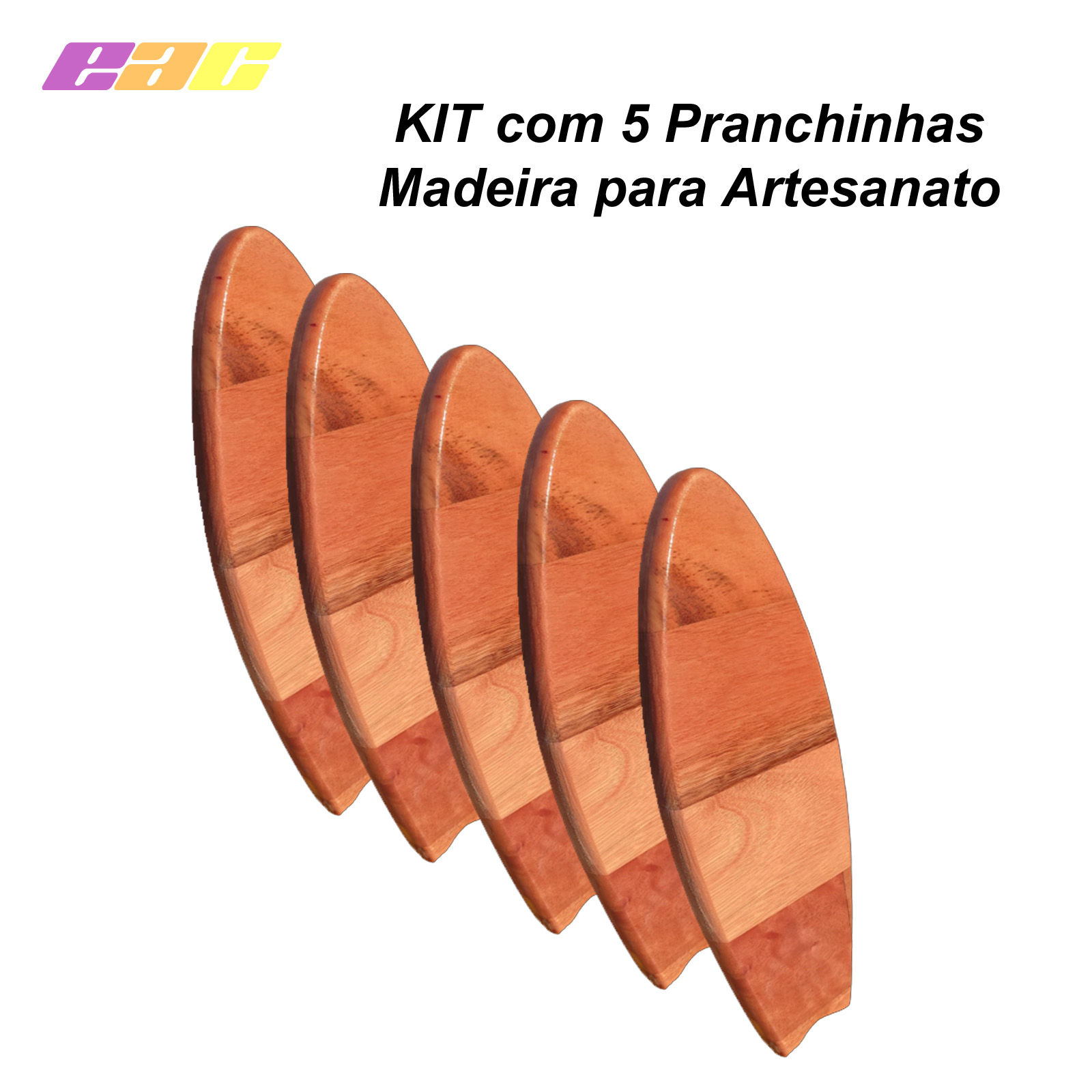 Kit 5 Pranchinhas de Surf tam "P" - EUCALIPTO