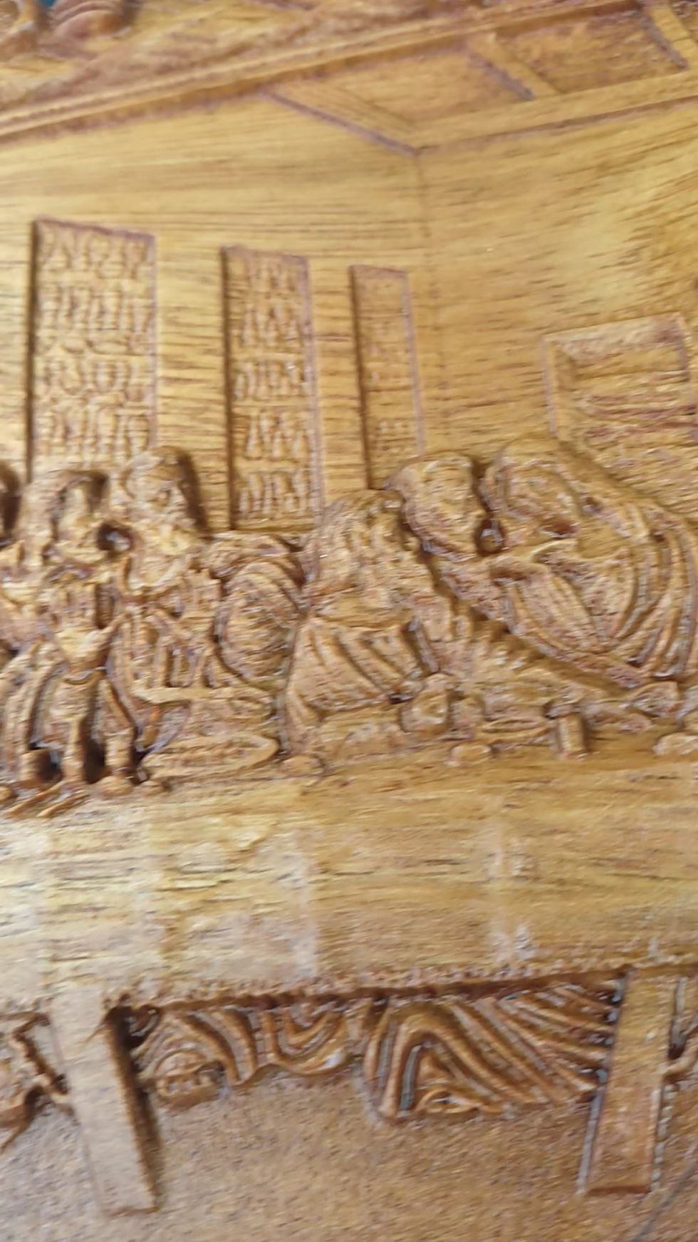 Miniatura: Escultura "Santa Ceia" entalhada