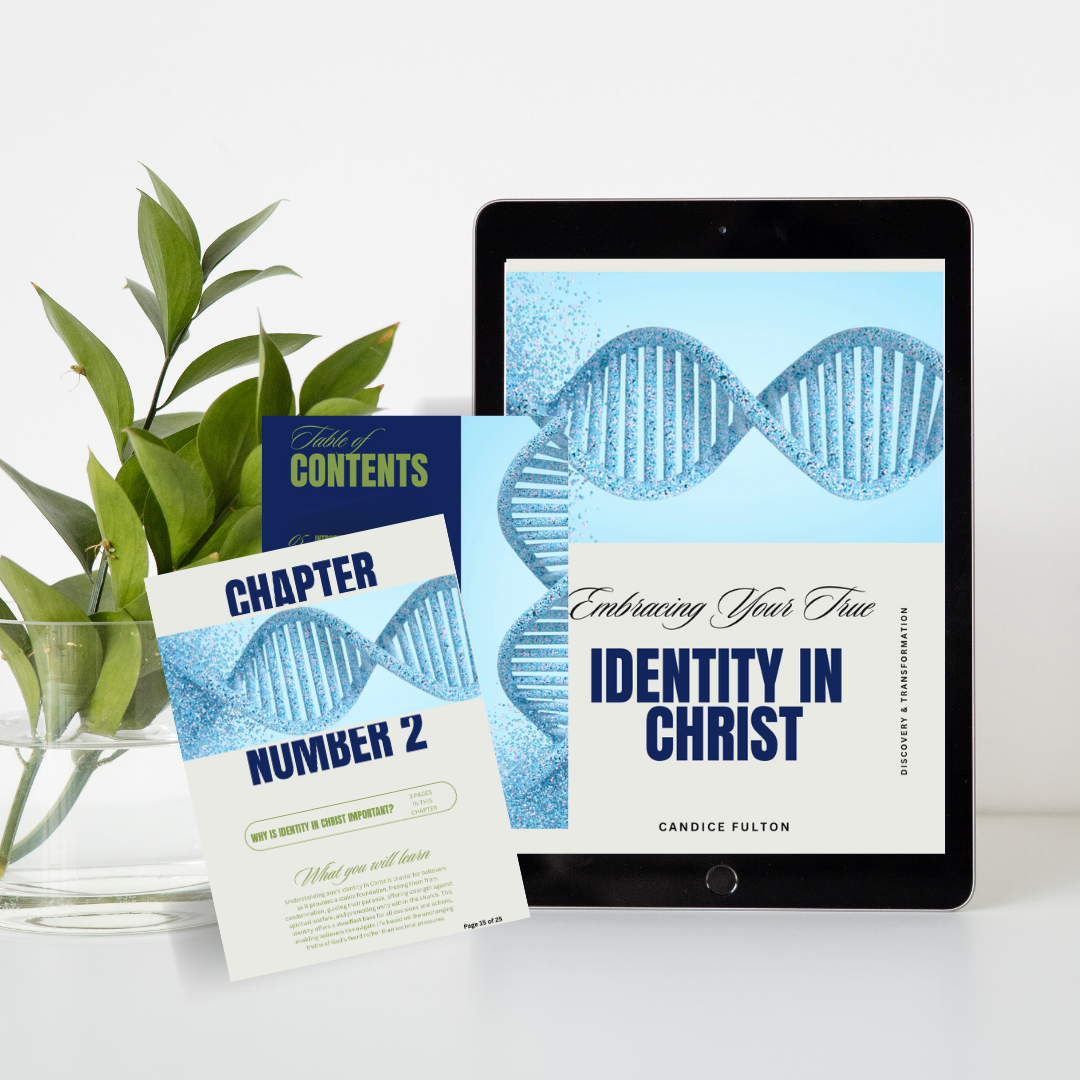 Table of Contents, Chapter 2, Embracing Your True Identity In Christ book on tablet