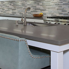 Iced Gray quartz countertop in Scandinavian-style kitchen