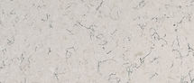 Close-up of Carrara Mist quartz showing soft misted gray veining detail