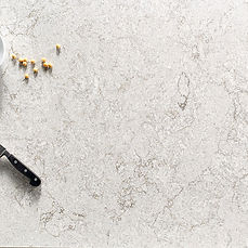 Gray Lagoon Concrete quartz countertop in industrial-style kitchen